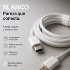 ⚡ Cable USB-C a USB-C de carga rápida y alto rendimiento
