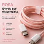 ⚡ Cable USB-C a USB-C de carga rápida y alto rendimiento