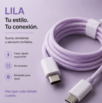 ⚡ Cable USB-C a USB-C de carga rápida y alto rendimiento
